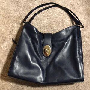 Coach hobo/shoulder bag. Navy blue leather.